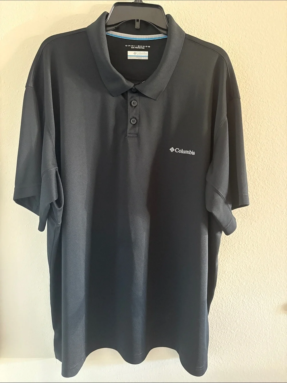 Columbia Black Polo with White Logo